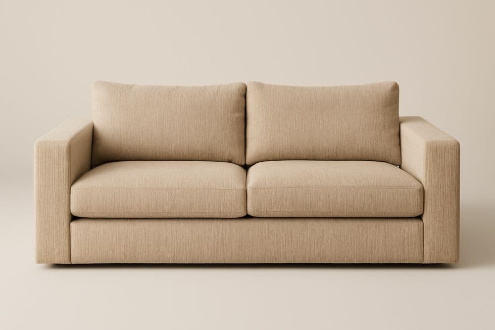 Divano due posti tessuto poliestere beige 180 cm-Baronilta