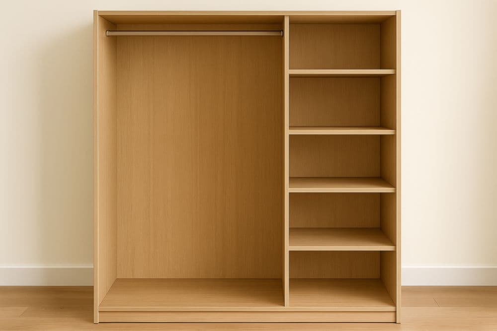 Armadio Legno con Ripiani e Appendiabiti 200x120x50cm Rovere-Baronilta