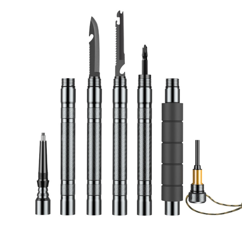 Hiking Pole 15-in-1 Multi-Function Lightweight Walking Stick Stealth Angel Survival