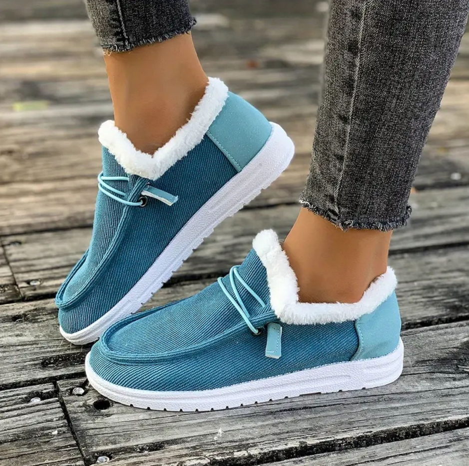 Winter Boots For Women Warm Snow Ankle Booties Slip On Outdoor Fur Lined Comfortable Fashion Casual Loafers Shoes