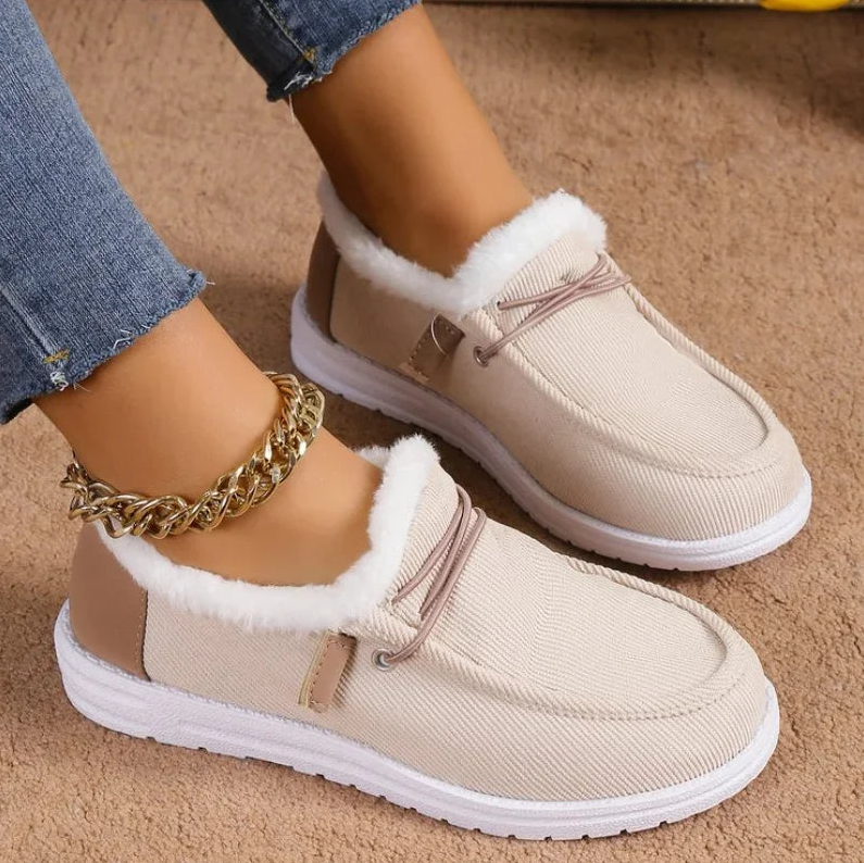 Winter Boots For Women Warm Snow Ankle Booties Slip On Outdoor Fur Lined Comfortable Fashion Casual Loafers Shoes