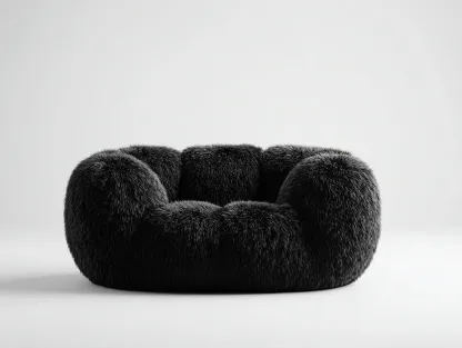 Sillón tapizado en tela 100x95x70 cm - negro - diseño moderno