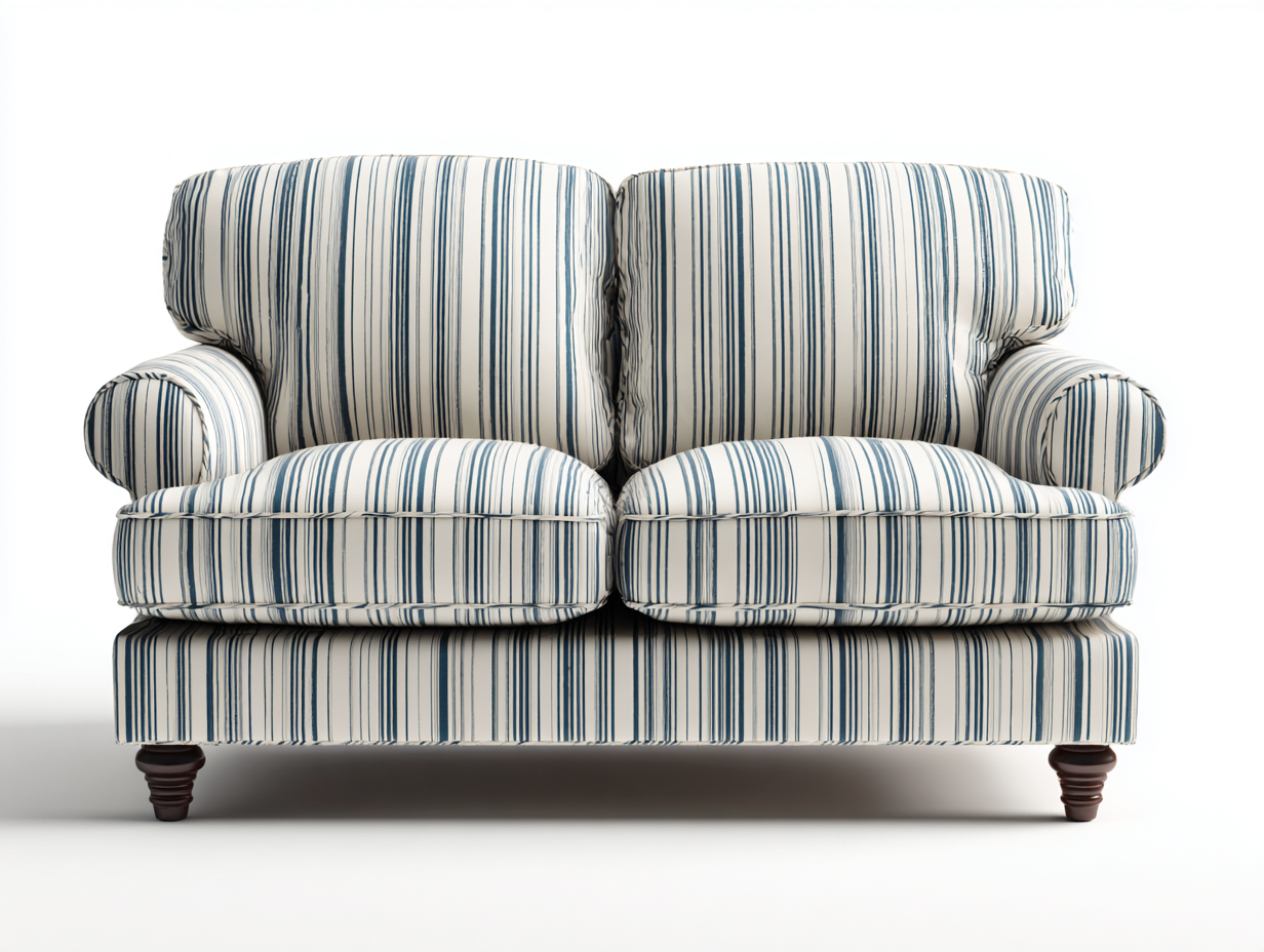 Sofá de 2 plazas tapizado en tela 165x95x95 cm - blanco/verde oscuro - diseño clásico