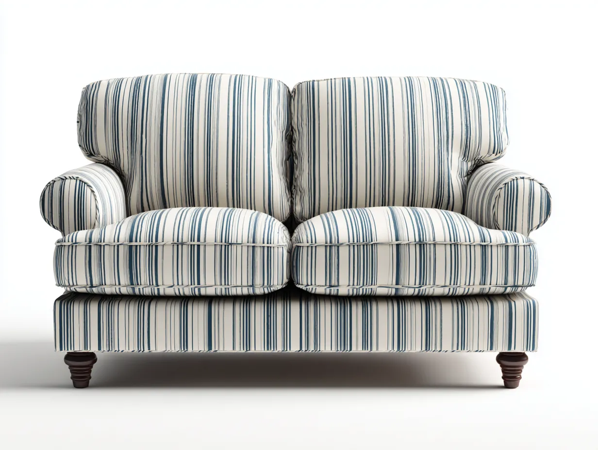 Sofá de 2 plazas tapizado en tela 165x95x95 cm - blanco/verde oscuro - diseño clásico