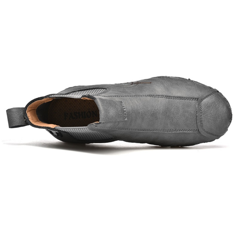 ???? Hot Sale! Limited Stock! ??????Men's Casual Soft Cowhide Slip-on Ankle Boots