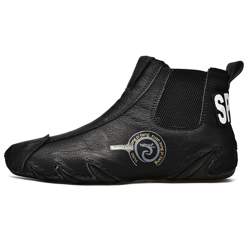 ???? Hot Sale! Limited Stock! ??????Men's Casual Soft Cowhide Slip-on Ankle Boots