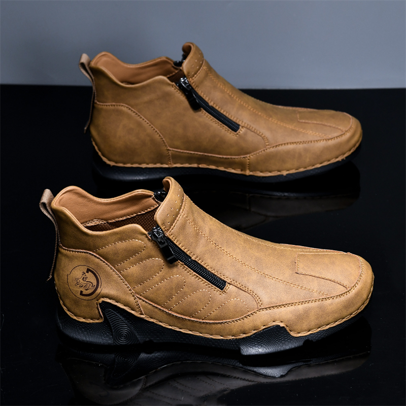 ????48% OFF !!!??Last Hour!!??Clearance!!!??Men's Spring/Summer Essential High-Top Lightweight Side Zipper Hiking Tooling Boots2