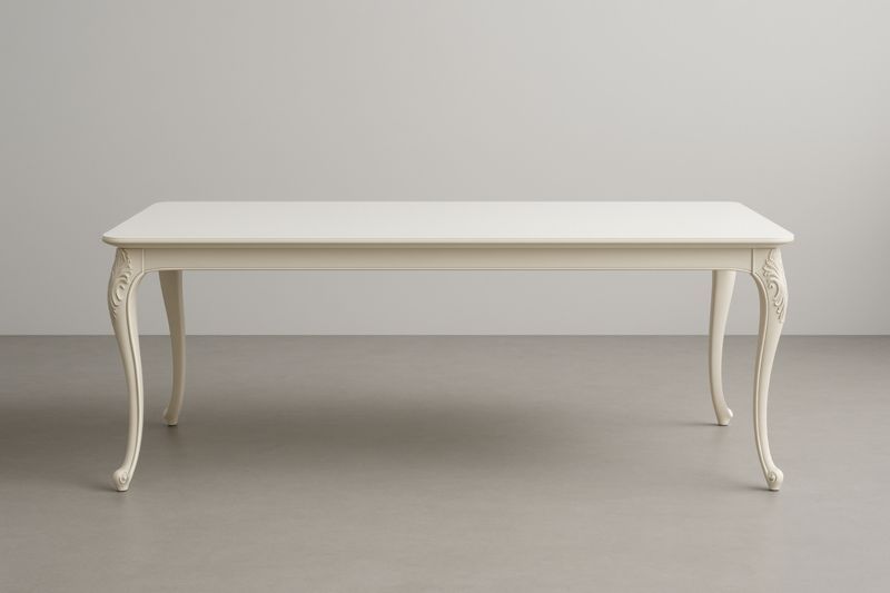 Table à manger bois blanc 180x90x75 cm