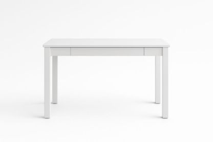 Table à manger rectangulaire en bois composite blanc 120x75x74 cm