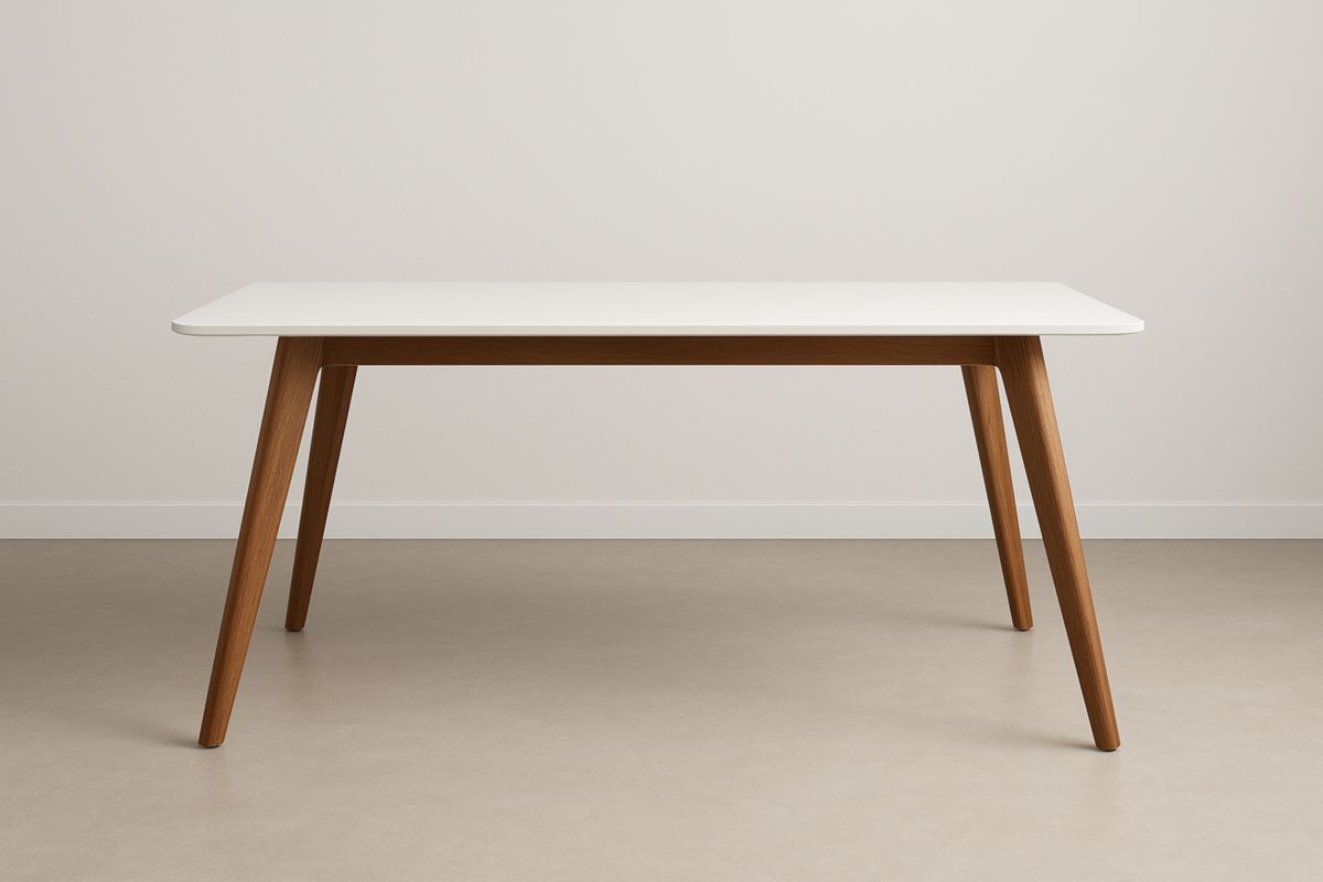 Table à Manger Rectangulaire Blanc Bois 160x90x75 cm