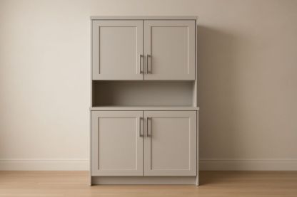 Armoire de cuisine à 4 portes en bois beige 180x90x40 cm