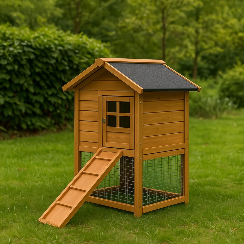 Casetta per Animali Domestici in Legno di Abete con Tetto in Asfalto-Renolivro