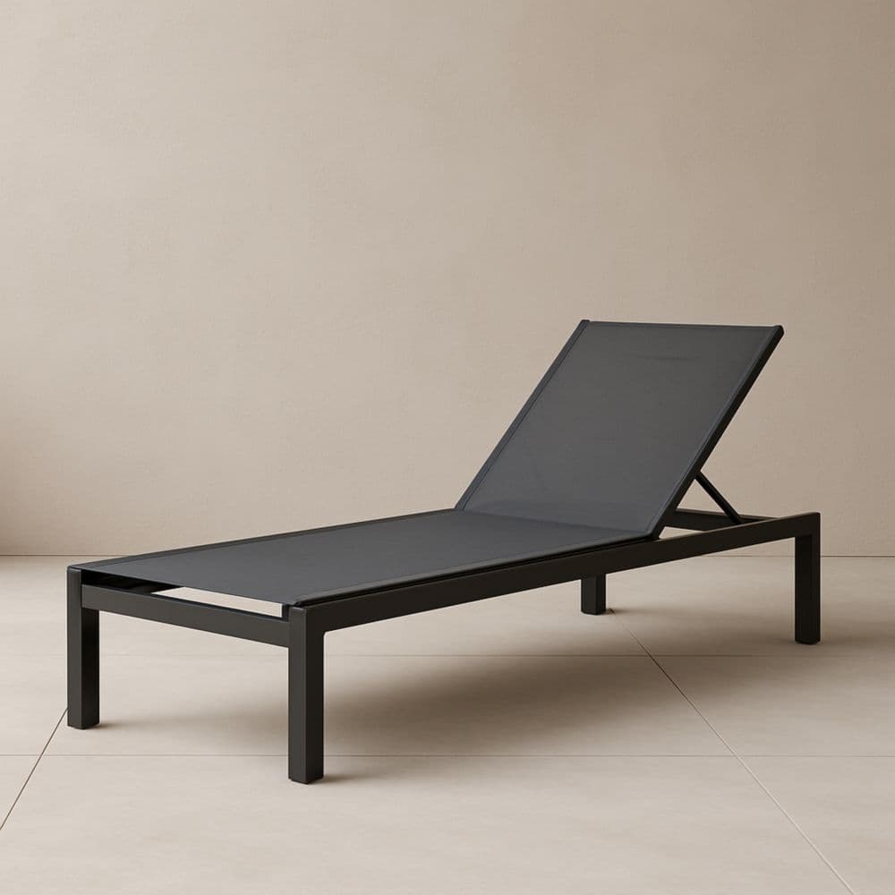 Lettino Prendisole in Alluminio e Tessuto Grigio 200x65x40 cm-Renolivro