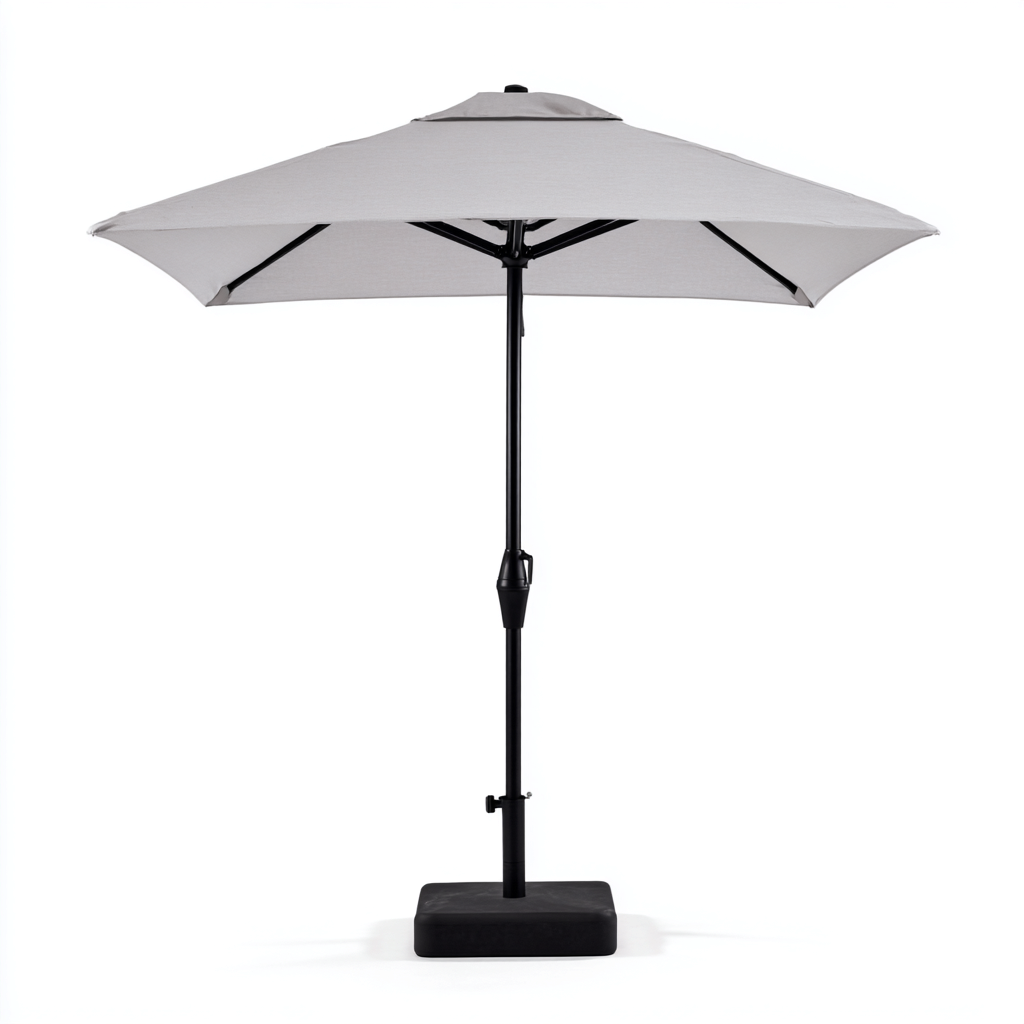 Ombrellone da giardino Metallo-Tessuto 270x270x245 cm Grigio Design moderno-Abodeosa