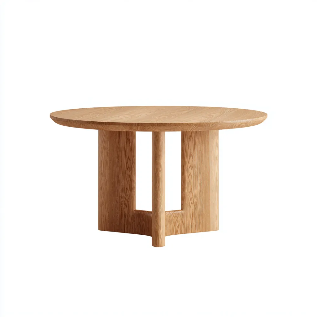 Tavolo da pranzo legno massello 130x130x75 cm naturale design moderno-Abodeosa