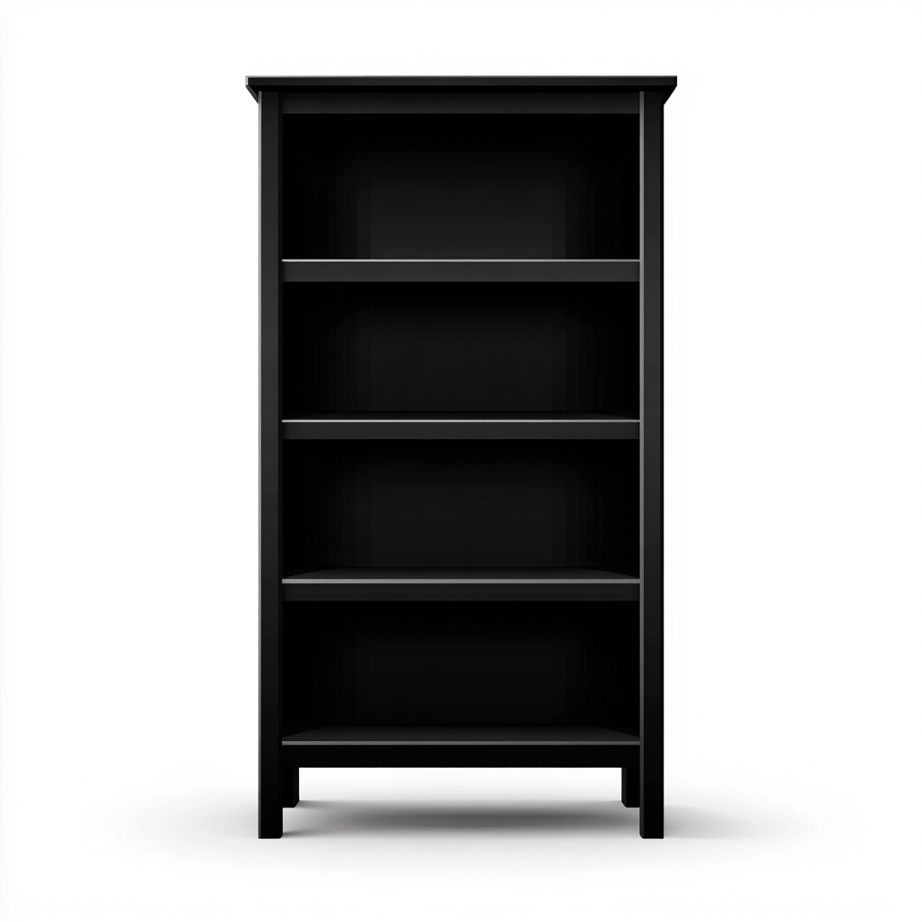 Librerie 78x30x160 cm - nero - struttura con spazio contenitivo-Abodeosa