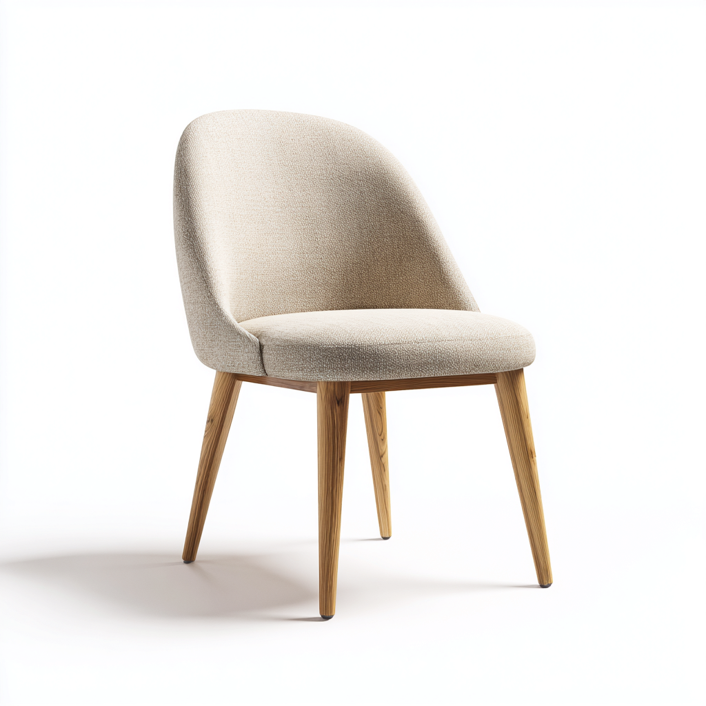 Sedia da pranzo tessuto 54x50x82 cm beige design moderno-Abodeosa