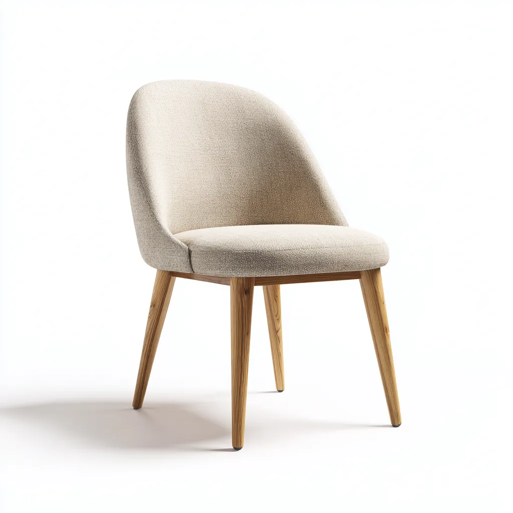 Sedia da pranzo tessuto 54x50x82 cm beige design moderno-Abodeosa