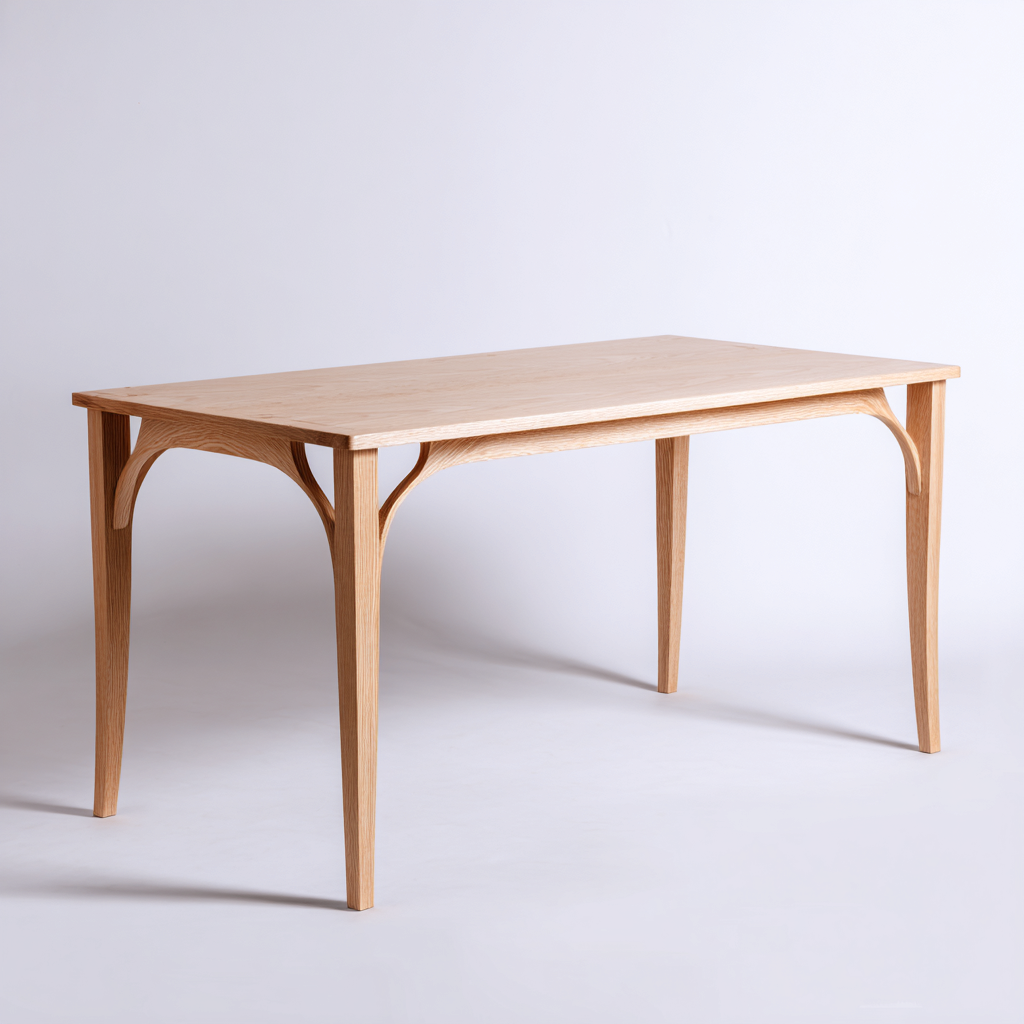 Tavolo da pranzo in legno 160x85x75 cm - legno naturale - design moderno - adatto alla sala da pranzo-Abodeosa