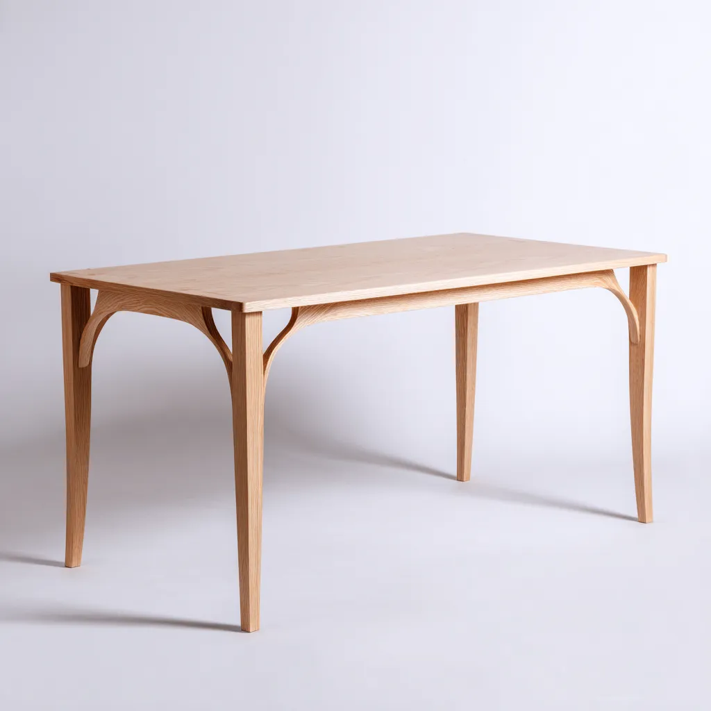 Tavolo da pranzo in legno 160x85x75 cm - legno naturale - design moderno - adatto alla sala da pranzo-Abodeosa