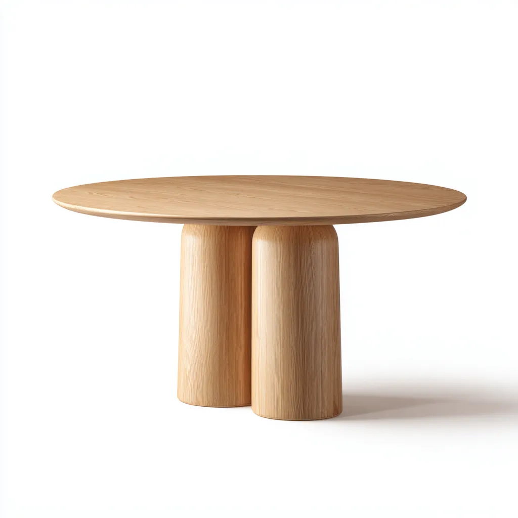 Tavolo da pranzo legno 130x130x75 cm - beige - design contemporaneo-Abodeosa