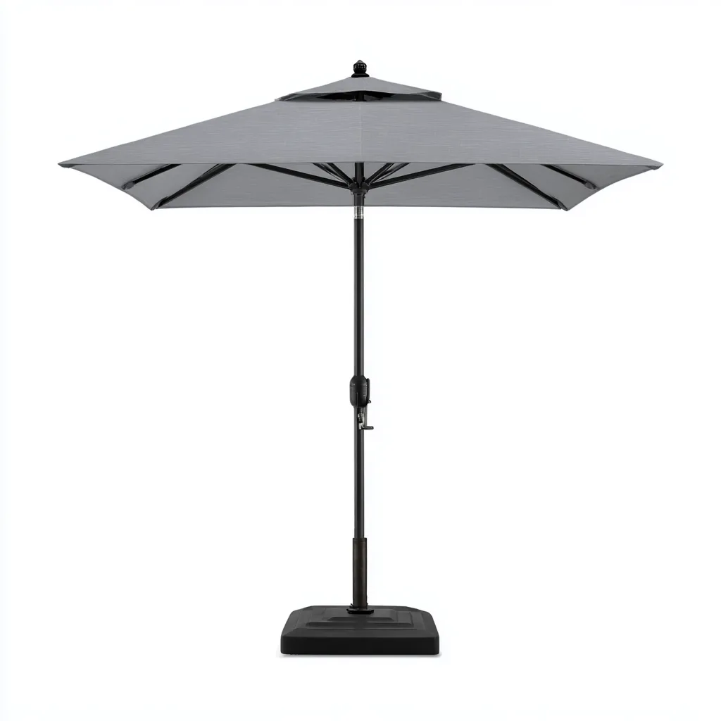 Ombrelloni da giardino in poliestere e metallo 280x280x255 cm - grigio chiaro - design moderno-Abodeosa