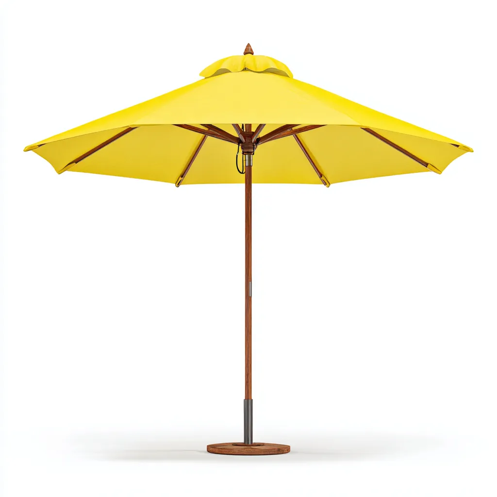 Ombrelloni da giardino legno tessuto 200x200x250 cm giallo per esterni design moderno-Abodeosa