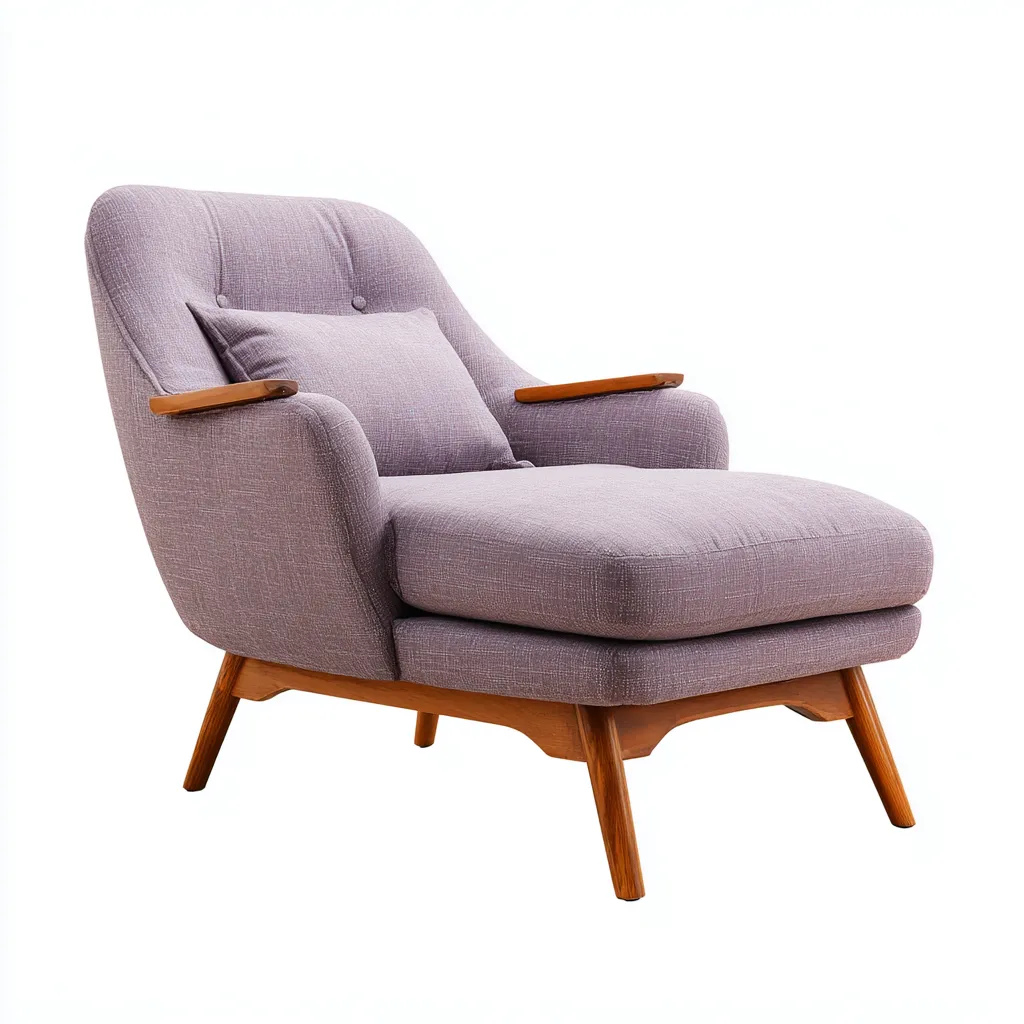 Chaise longue tessuto 162x80x88 cm lilla-naturale design moderno-Abodeosa