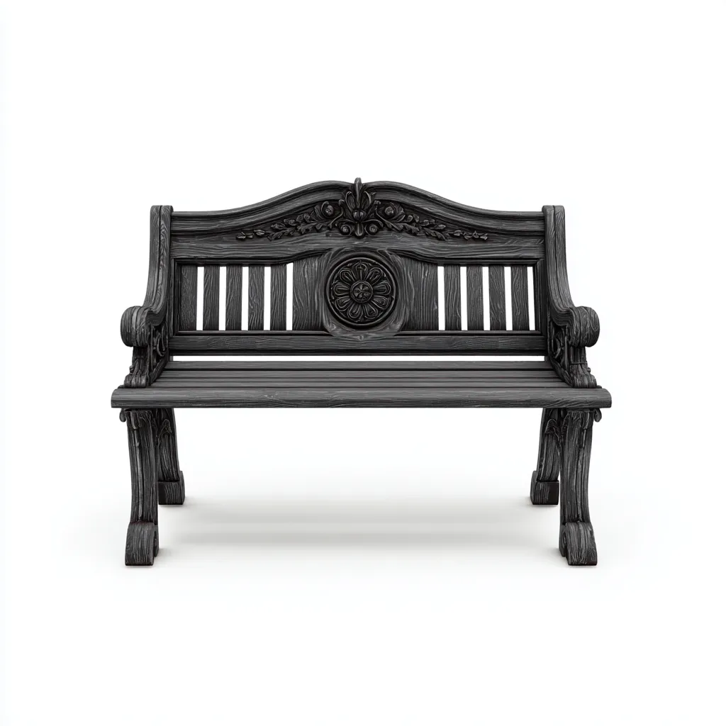 Panche da giardino in resina effetto legno 118x55x90 cm - grigio scuro - design decorativo-Abodeosa