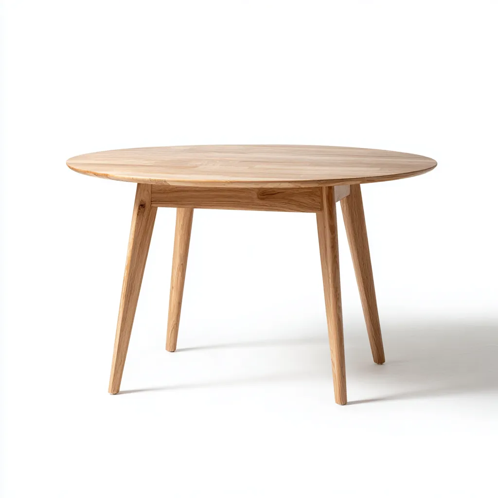 Tavolo da pranzo in legno 120x120x75 cm - legno naturale - design moderno-Abodeosa