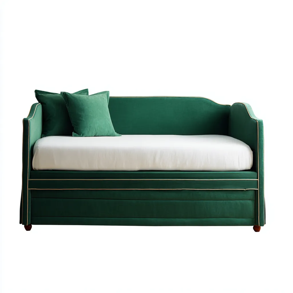 Divano letto Tessuto 210x95x95 cm Verde Design moderno-Abodeosa