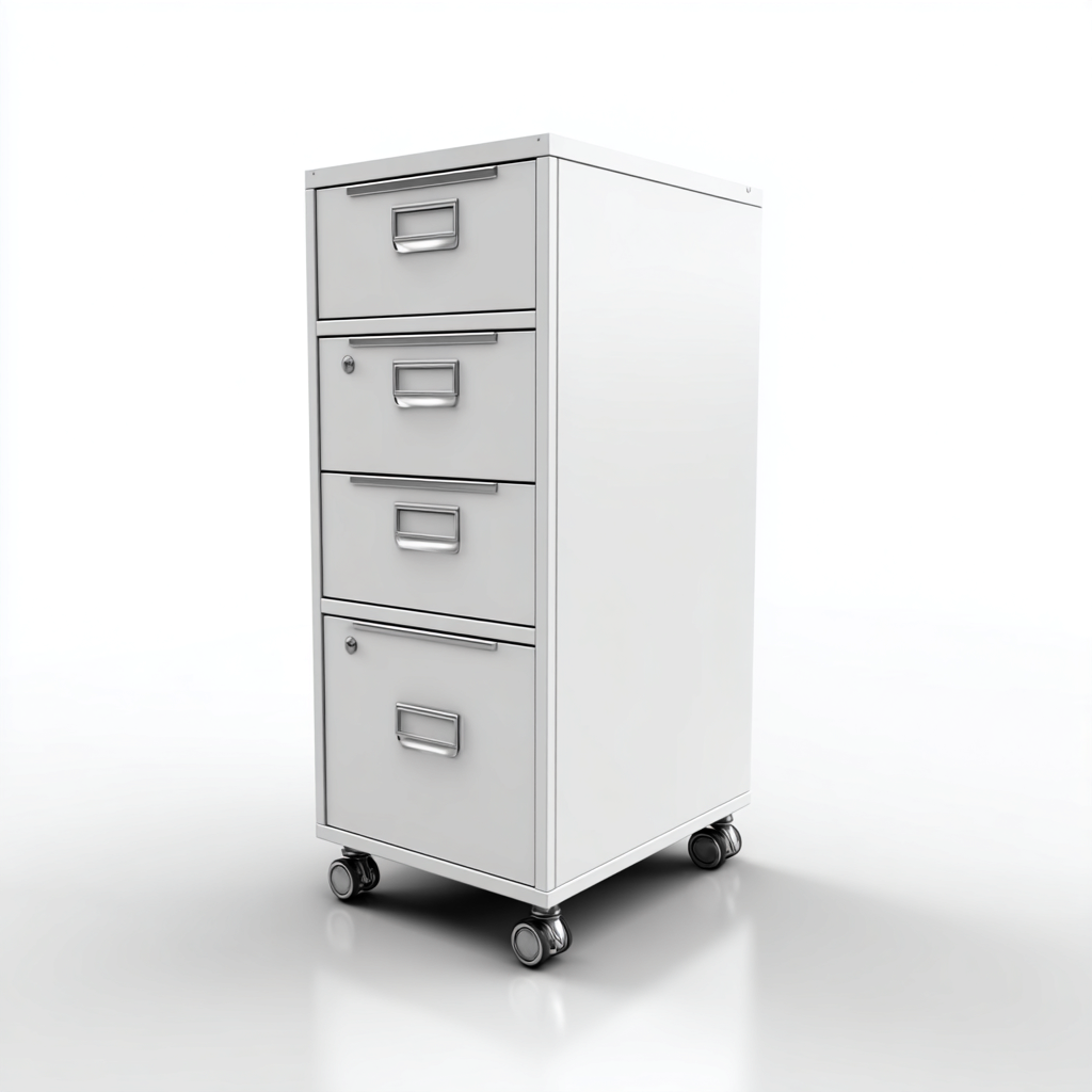 Armadio per ufficio metallo 45x40x95 cm - bianco - stile moderno-Abodeosa