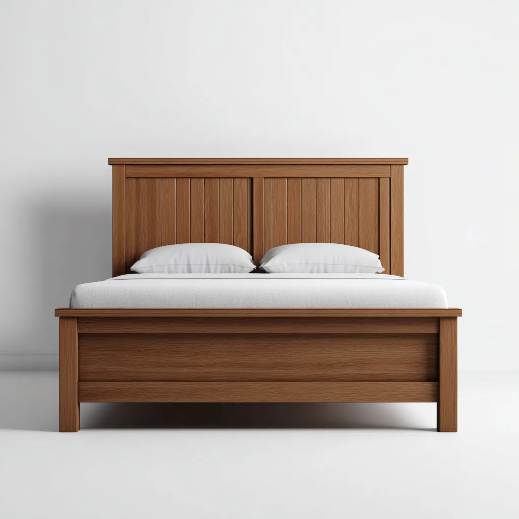 Letto matrimoniale in legno 200x160x105 cm - marrone - design classico-Abodeosa