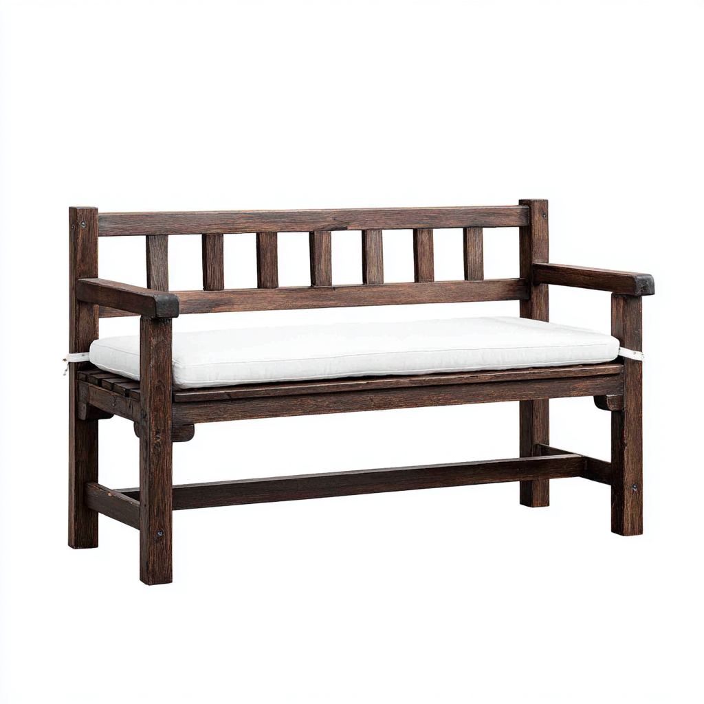 Panche da giardino legno 120x60x85 cm - marrone-bianco - design per esterni-Abodeosa