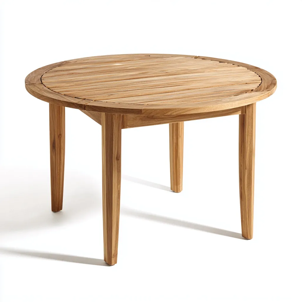 Tavolo da giardino legno 118x118x75 cm marrone chiaro per esterno design naturale-Abodeosa