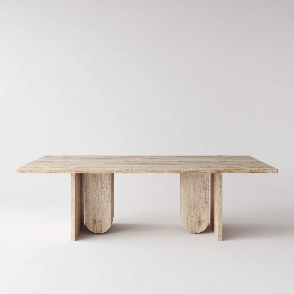 Tavolo da pranzo - legno massello - 200x95x75 cm - legno naturale - design moderno-Abodeosa