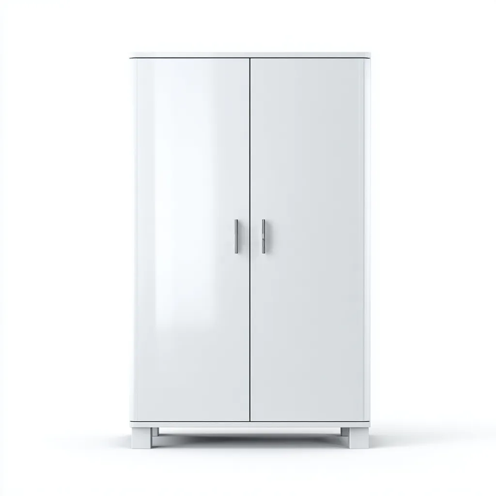 Armadio per ufficio 80x45x120 cm - bianco - struttura con ante-Abodeosa