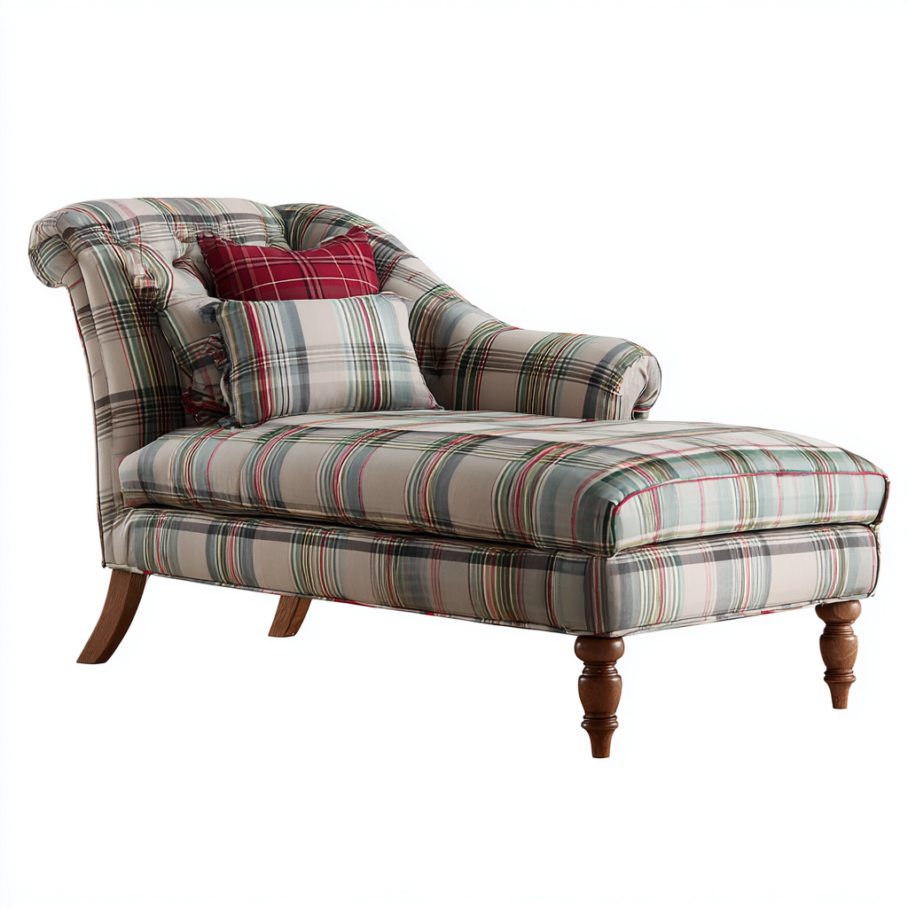 Chaise longue tessuto-legno 170x75x86 cm - multicolore-marrone - design classico-Abodeosa