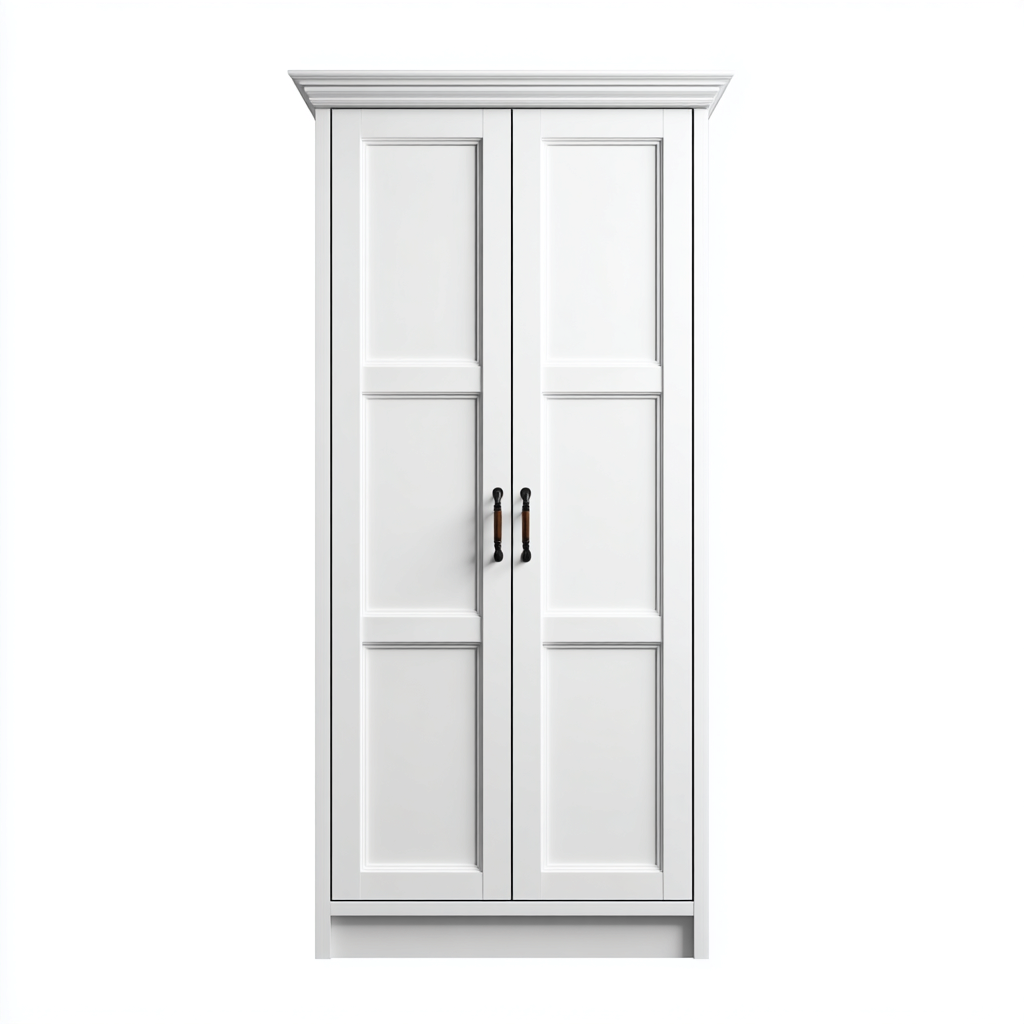 Armadio per ufficio - legno - 90x45x185 cm - bianco - uso ufficio - design moderno-Abodeosa