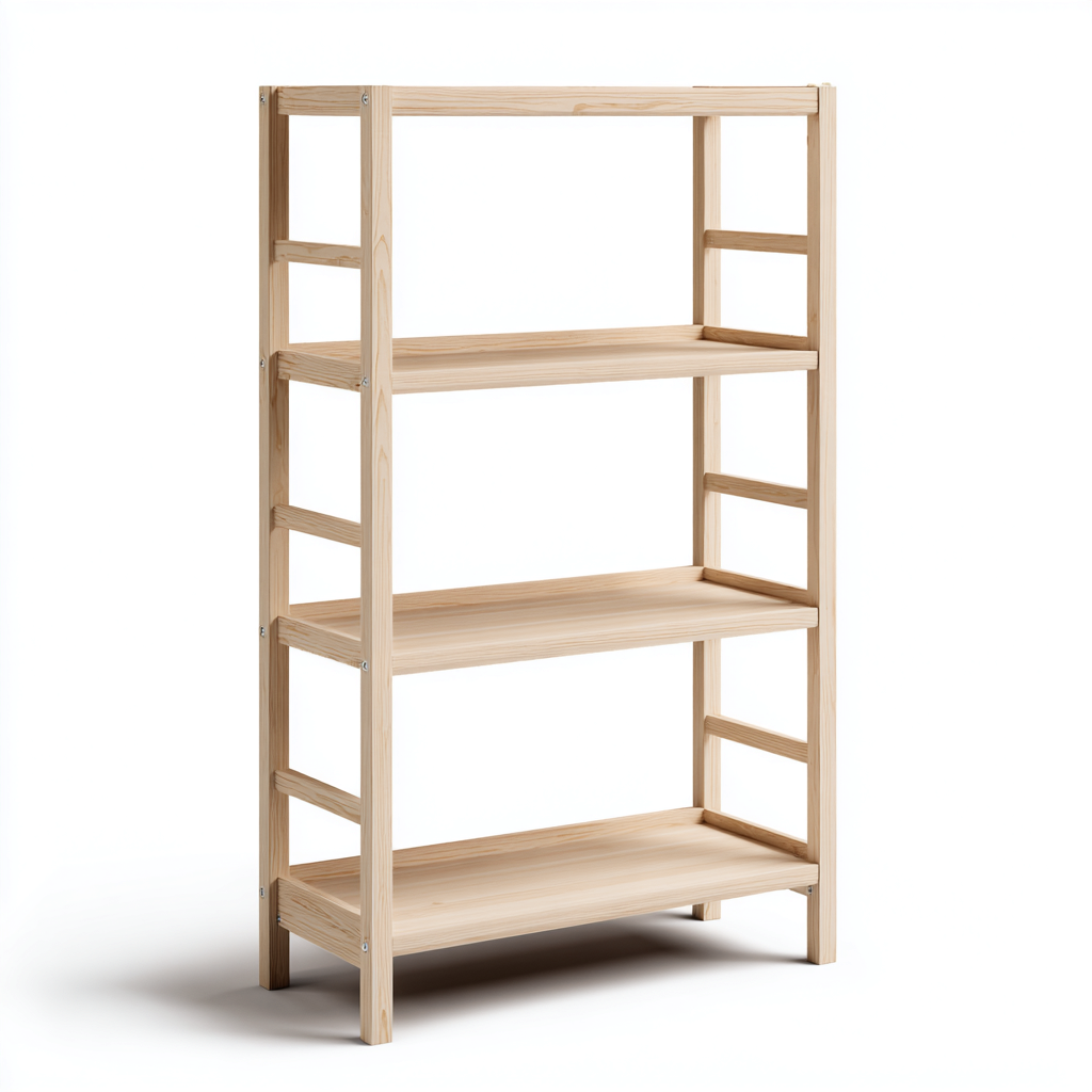 Librerie - legno - 80x30x150 cm - naturale - uso soggiorno - design moderno-Abodeosa