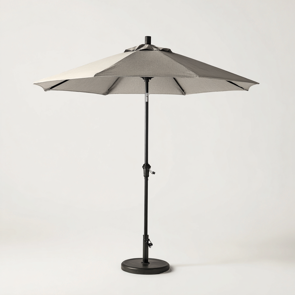 Ombrelloni da giardino in poliestere e metallo 260x260x245 cm - grigio - design moderno-Abodeosa