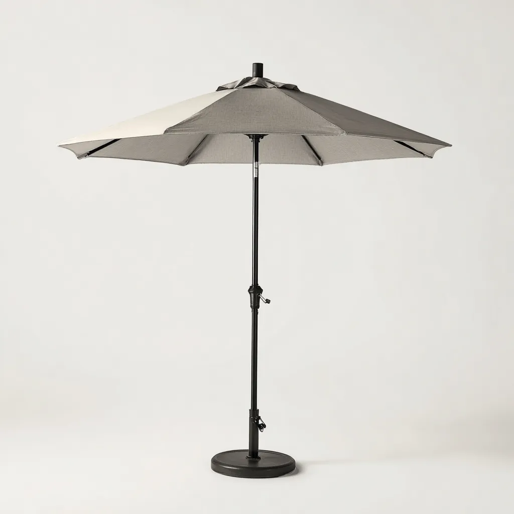 Ombrelloni da giardino in poliestere e metallo 260x260x245 cm - grigio - design moderno-Abodeosa