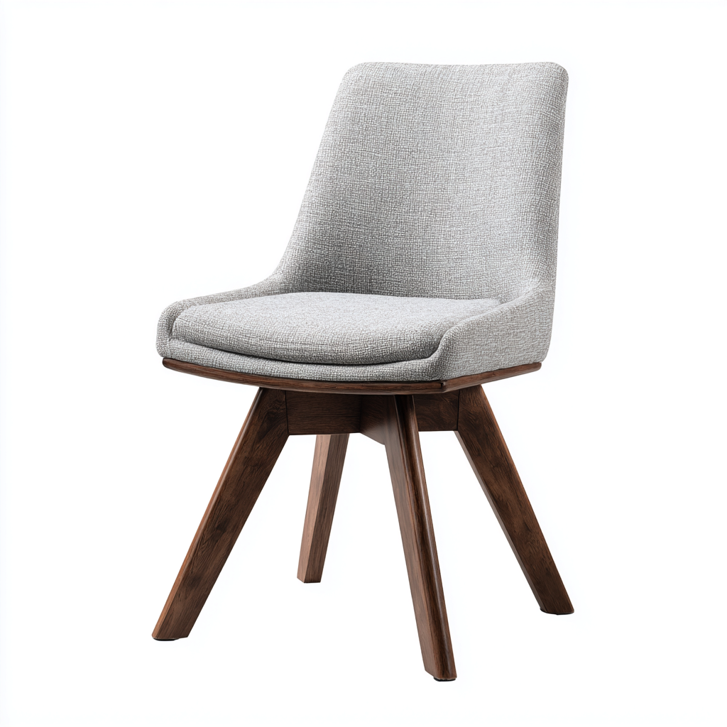 Sedia da pranzo in tessuto 57x54x84 cm - grigio - design moderno - adatta alla sala da pranzo-Abodeosa