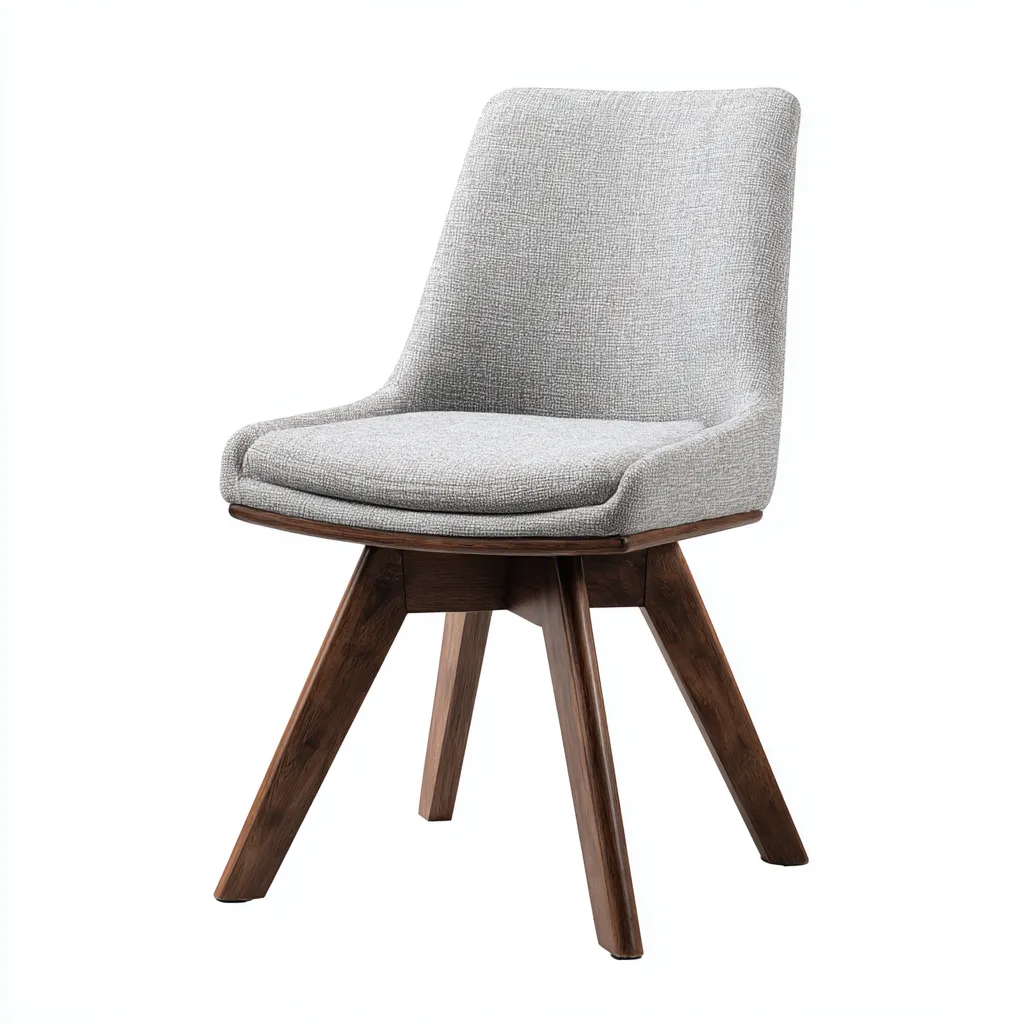 Sedia da pranzo in tessuto 57x54x84 cm - grigio - design moderno - adatta alla sala da pranzo-Abodeosa