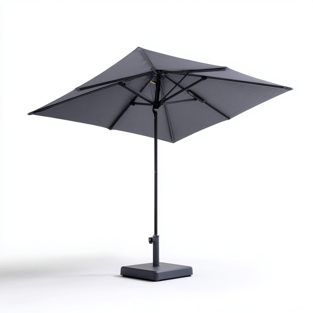 Ombrelloni da giardino metallo e tessuto 280x280x250 cm - grigio scuro - design moderno-Abodeosa