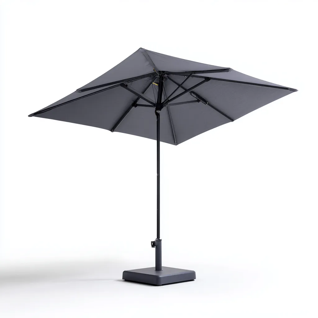 Ombrelloni da giardino metallo e tessuto 280x280x250 cm - grigio scuro - design moderno-Abodeosa