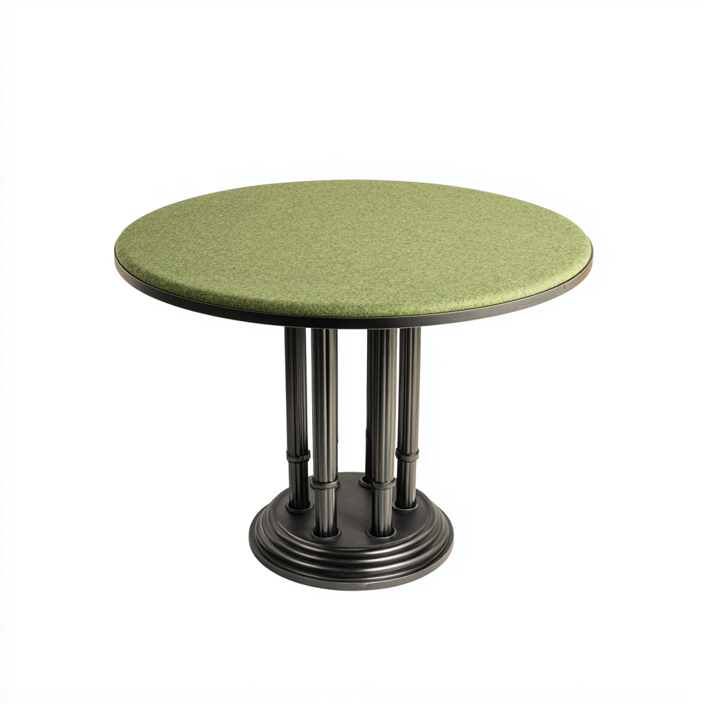 Tavolo da giardino metallo e resina 90x90x75 cm - verde-nero - design classico-Abodeosa