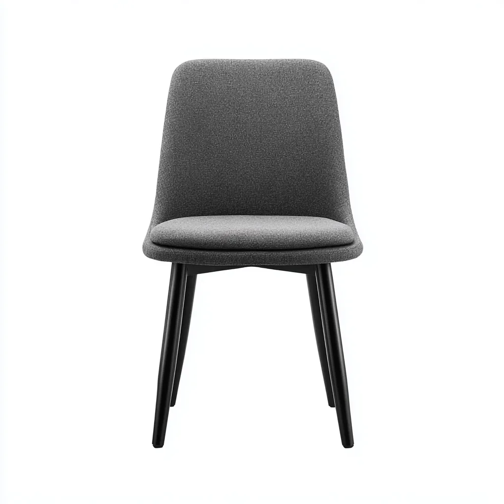 Sedia da pranzo in tessuto 48x55x82 cm - grigio-nero - design moderno-Abodeosa