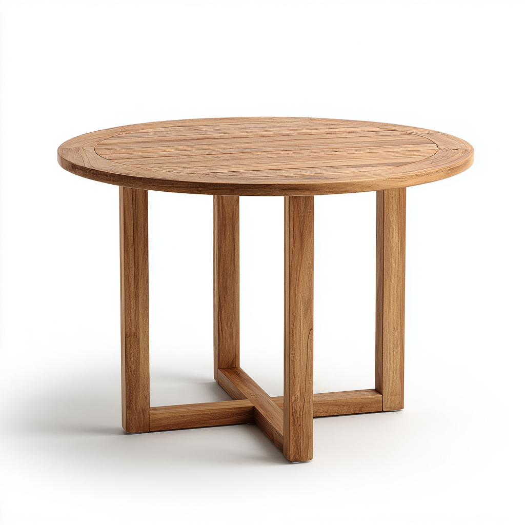 Tavolo da giardino legno 100x100x74 cm - marrone - design a struttura incrociata-Abodeosa