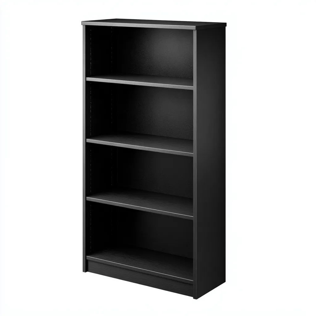 Libreria legno 80x30x150 cm nero - design moderno-Abodeosa